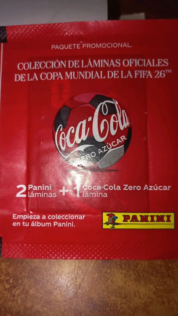 Sobre de láminas Coca Cola Panini Mundial FIFA 26 - 2