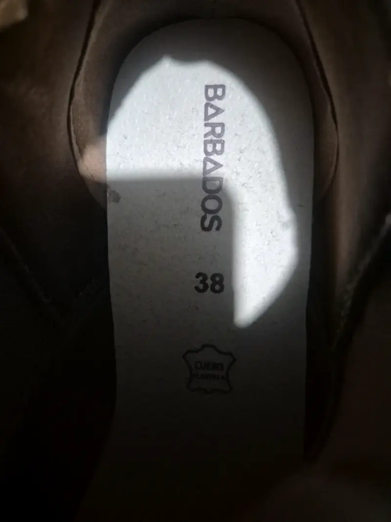 Botines de cuero marrón con tacón grueso - 4