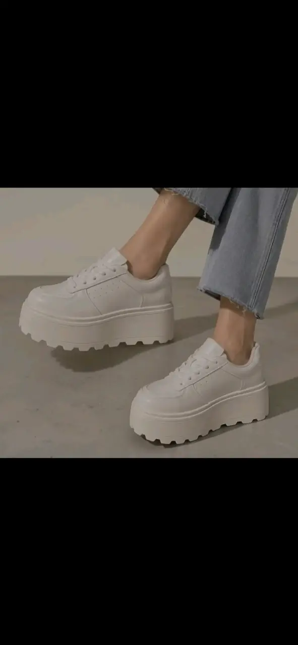 Zapatillas blancas con plataforma para mujer - 2