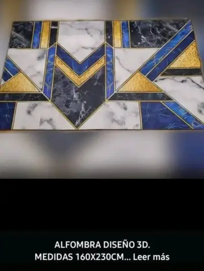 Alfombra diseño 3D geométrico - miniatura 2