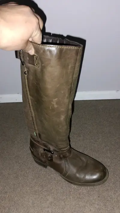 Botas de cuero marrón con hebillas - miniatura 2