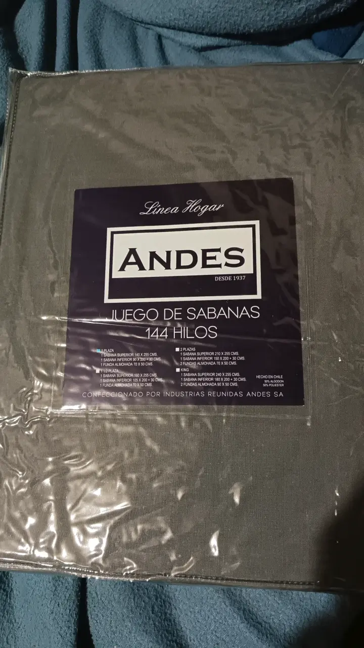 Juego de sábanas Andes 144 hilos