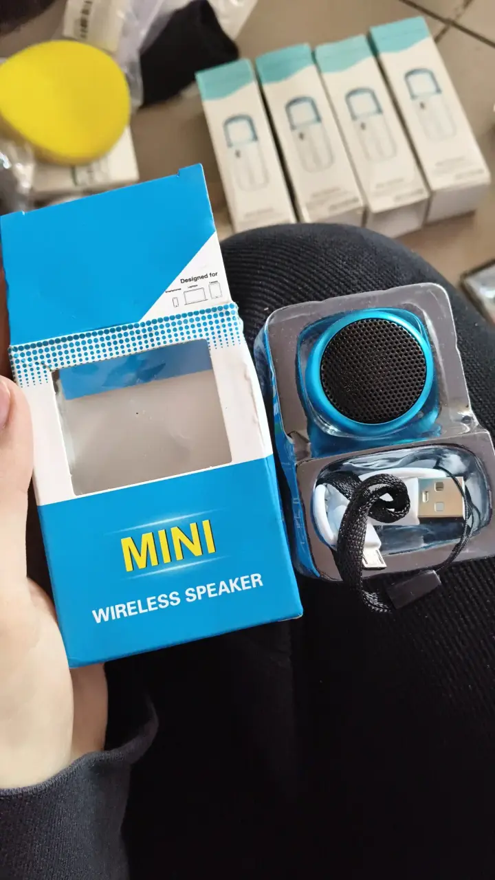 Mini parlante inalámbrico portátil azul/negro - 1