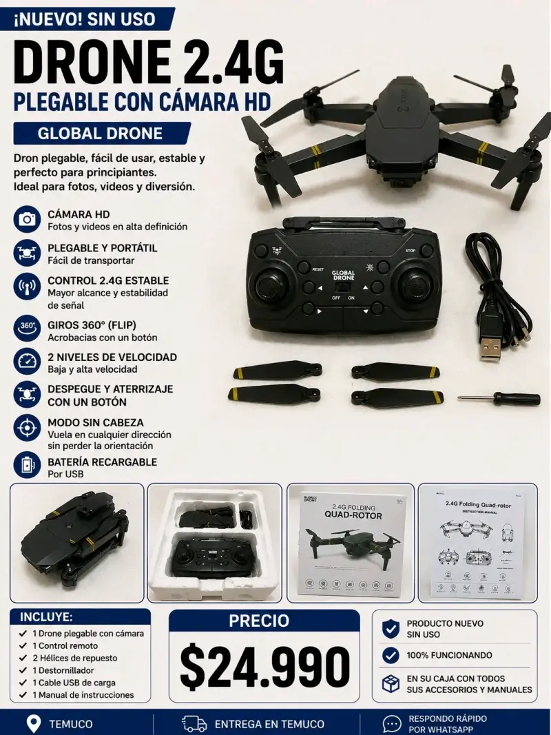 Drone plegable 2.4G con cámara HD