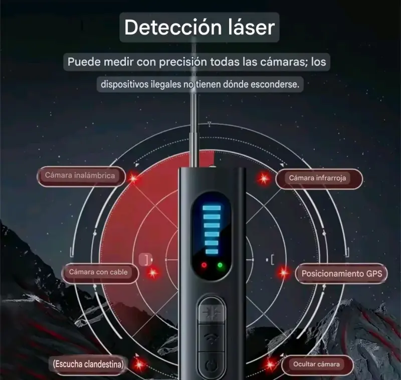 Detector de cámaras y micrófonos espía portátil - 2
