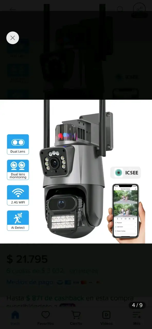 Cámara de seguridad WiFi con visión nocturna - 2