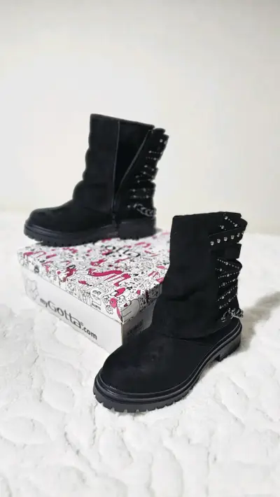 Botines negros de cuero, con tachas, Gotta - miniatura 4