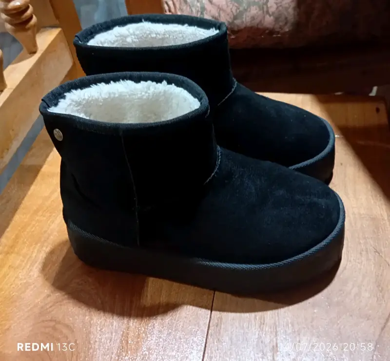 Botas de invierno negras con forro polar - 2