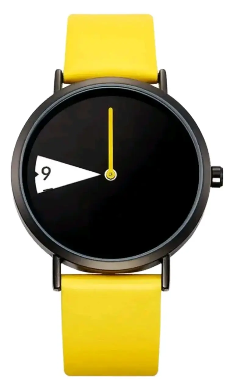 Reloj Shengke minimalista con correa amarilla - 2
