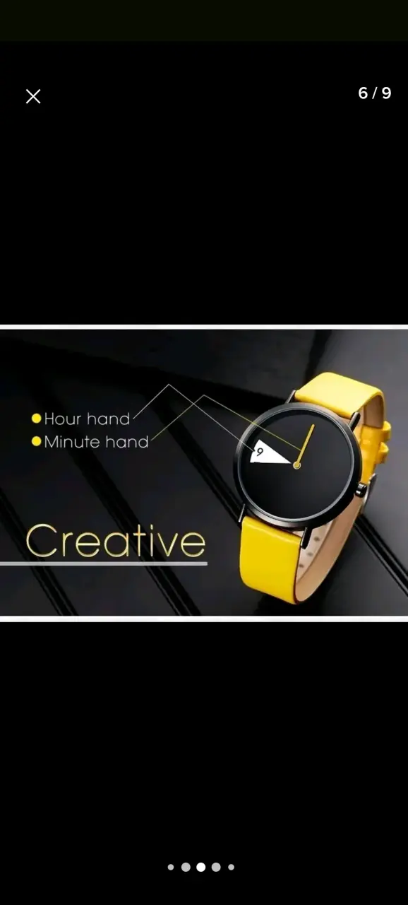 Reloj Shengke minimalista con correa amarilla - 5