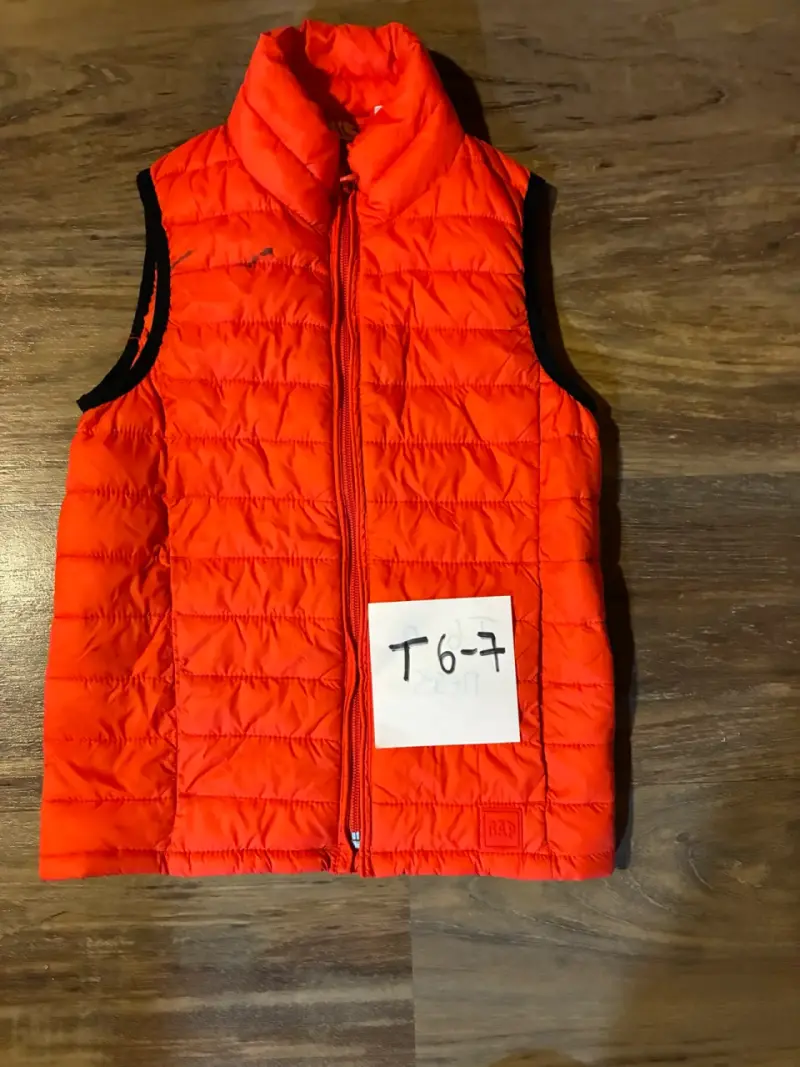 Chaleco sin mangas rojo para niños T6-7 - 1