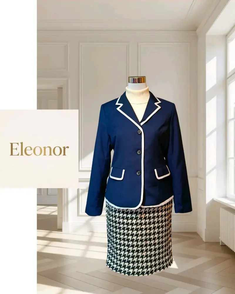 Blazer azúl Asiático + falda