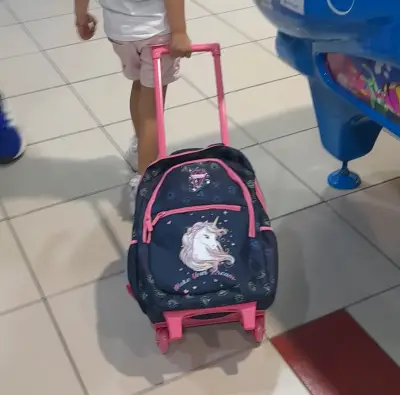 Mochila escolar con ruedas unicornio - miniatura 1