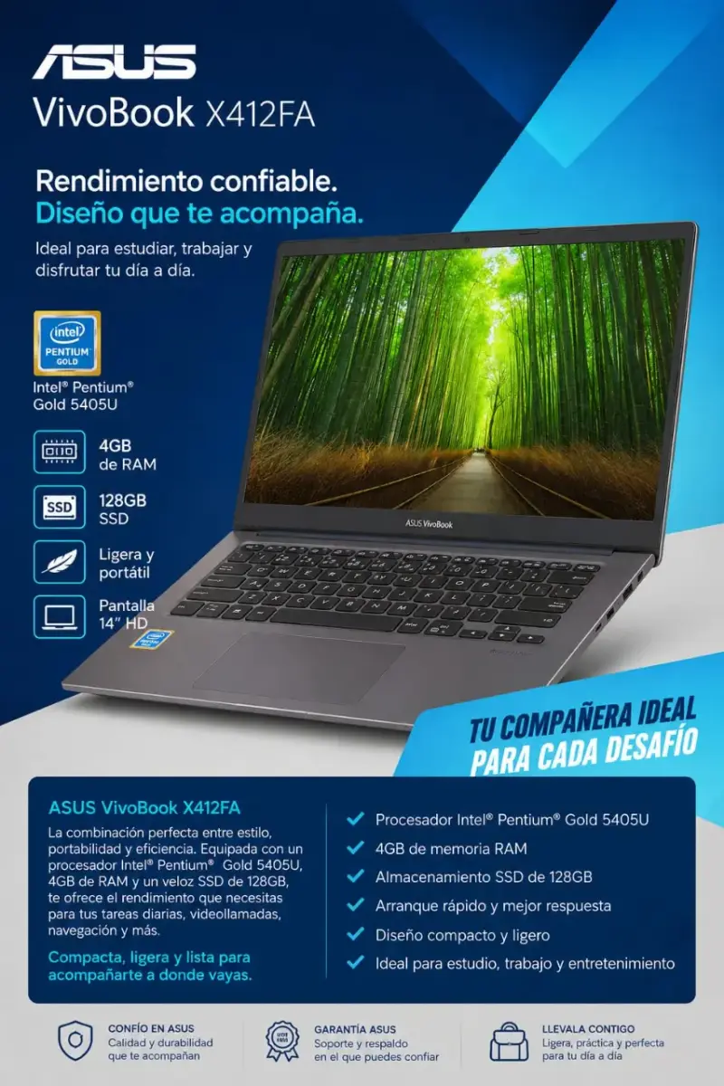 Laptop ASUS VivoBook X412FA 14'' HD