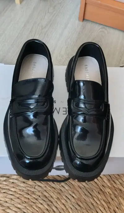 Zapatos mocasines negros Basement - miniatura 1