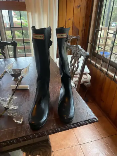 Botas de lluvia Hunter negras para mujer - miniatura 1