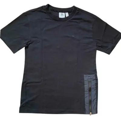 Polera Negra Adidas Algodón Unisex Talla 16 - XS - miniatura 3