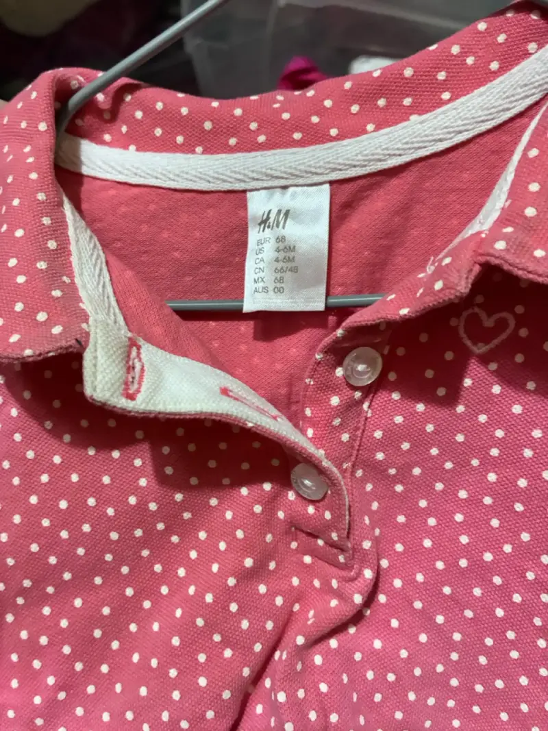 Polera infantil H&M rosado con lunares - 2