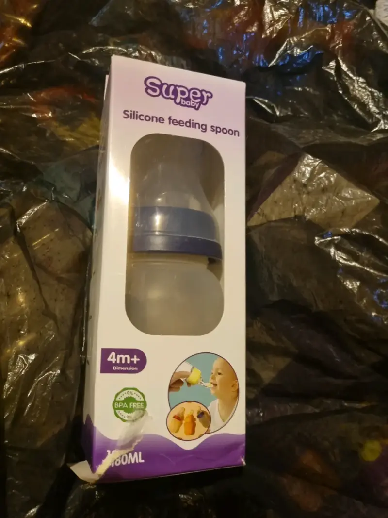 Cuchara de alimentación de silicona Super Baby