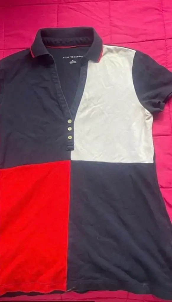 Polera Tommy Hilfiger tricolor de algodón