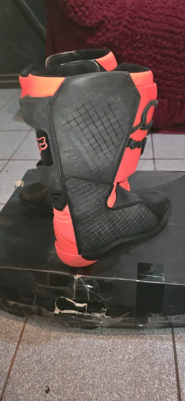 Botas de motocross Fox Comp negras y rojas - 3