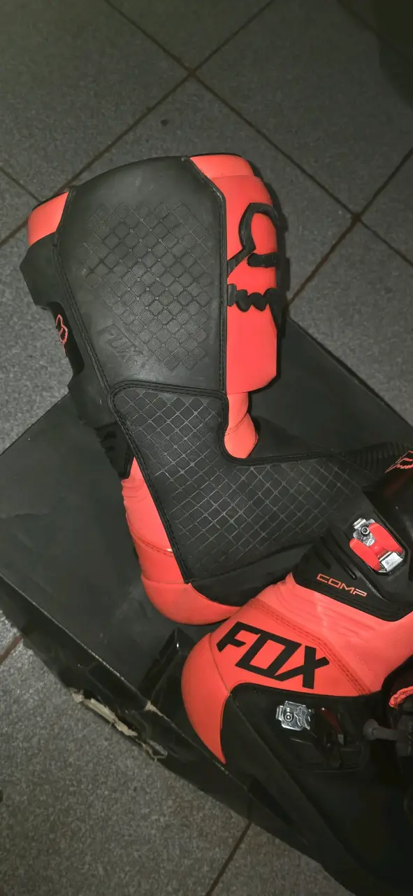 Botas de motocross Fox Comp negras y rojas - 4
