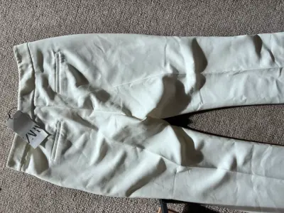 Pantalones Zara blancos de mujer talla M - miniatura 3