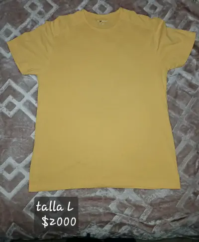 Polera amarilla talla L para hombre - miniatura 1