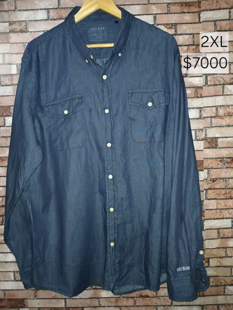 Camisa denim azul Guess talla 2XL