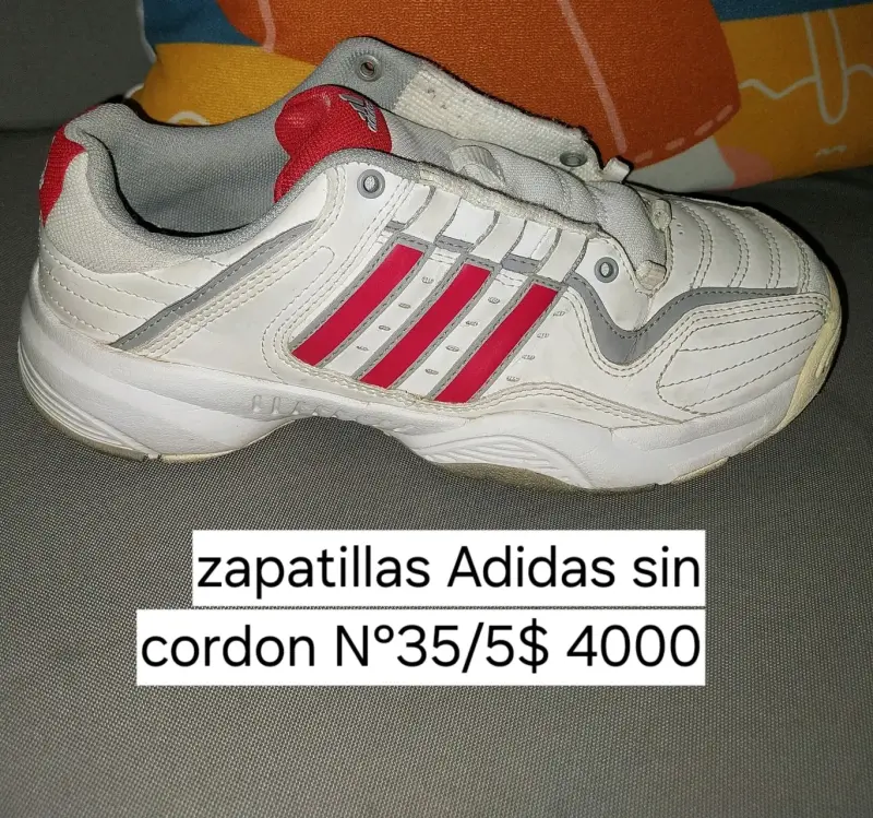 Zapatillas Adidas blancas sin cordones talla 35