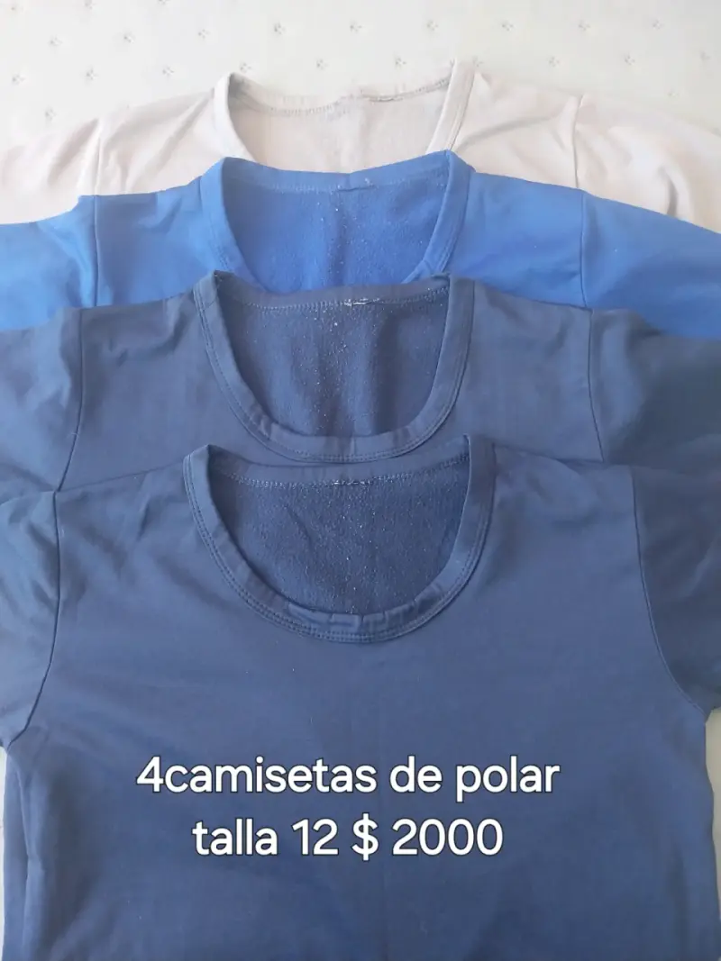 Pack de 4 camisetas de polar talla 12