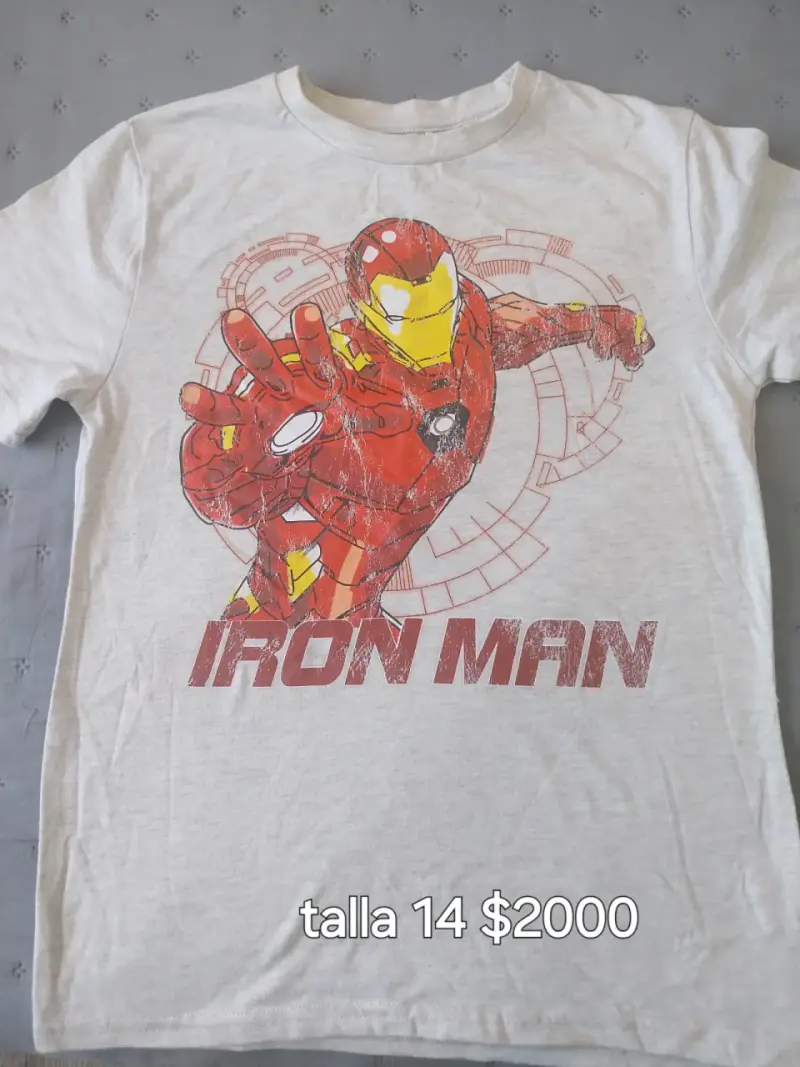 Polera Iron Man para niño talla 14