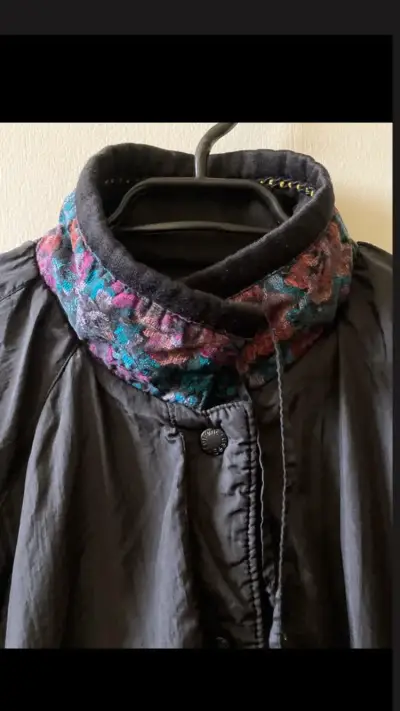Chaqueta vintage reversible paño/nylon - miniatura 3