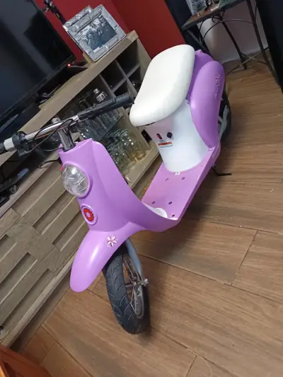 Scooter eléctrico infantil color lila de 24v - miniatura 3
