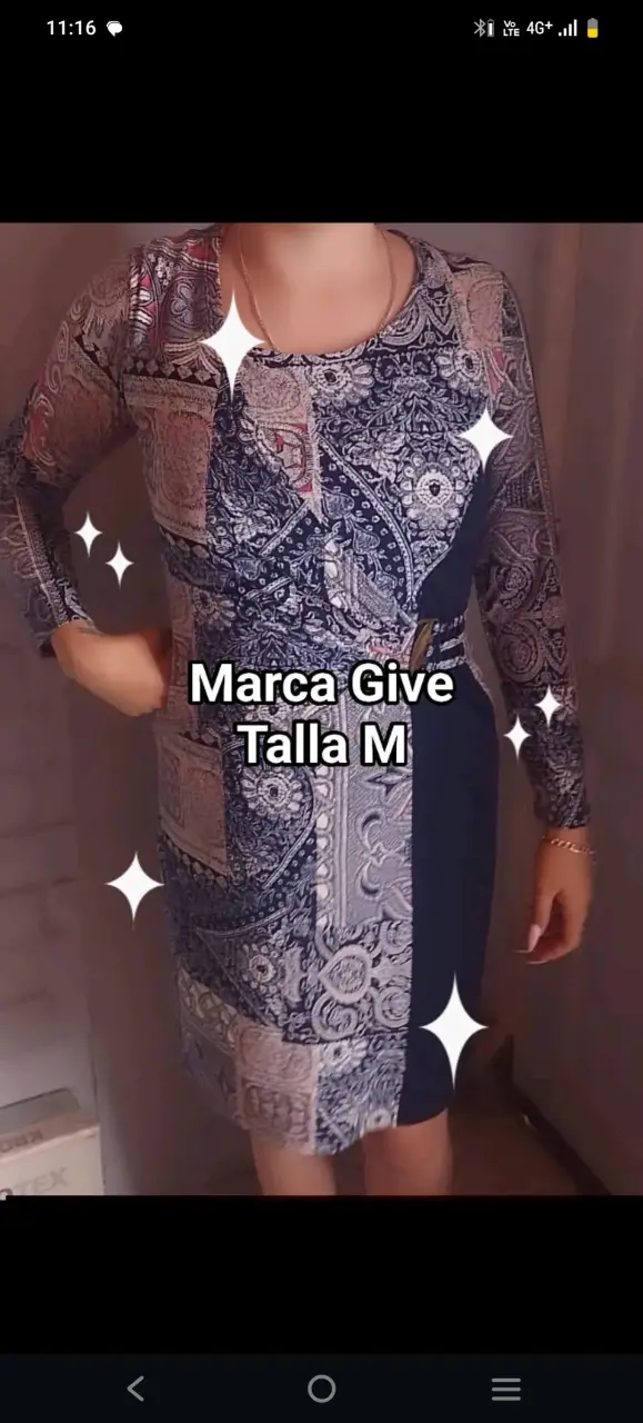 Vestido negro elegante talla M - 4