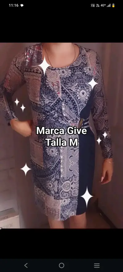 Vestido negro elegante talla M - miniatura 4