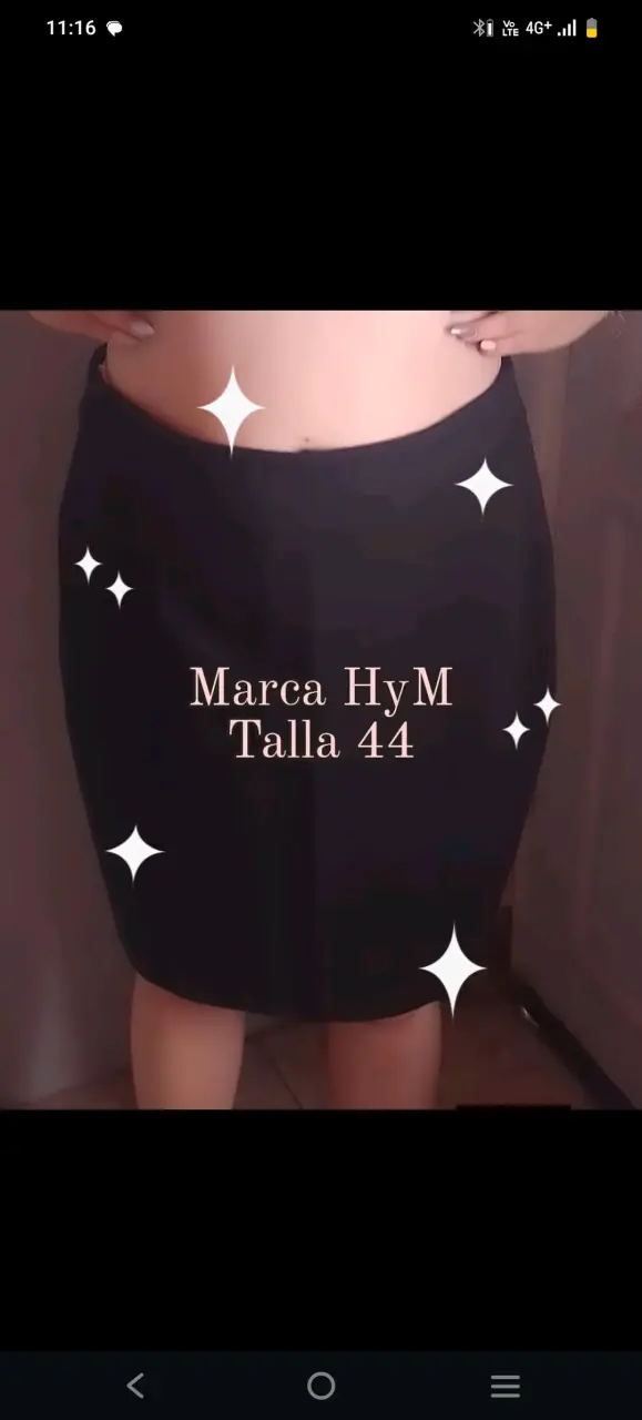 Falda negra H&M talla 44 - 1