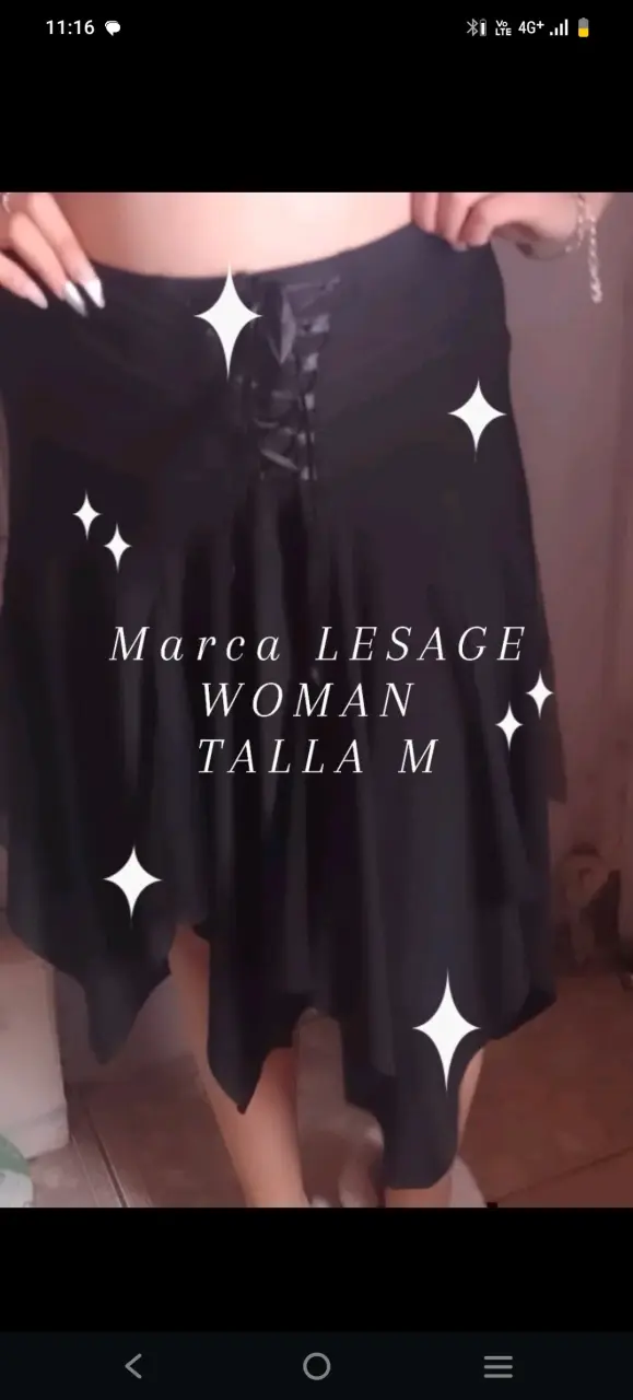 Falda negra H&M talla 44 - 5