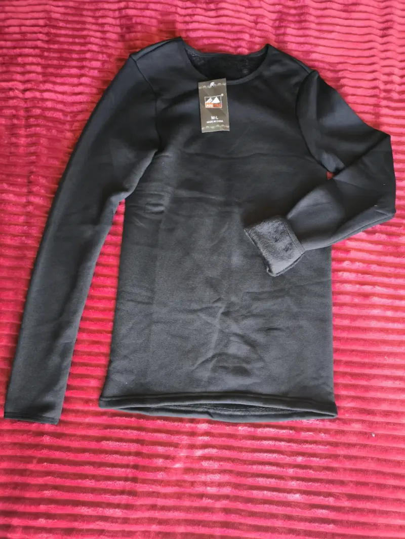 Polera térmica negra para hombre Atlas - 1