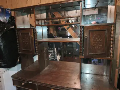 Antiguo mueble de madera con cajones - miniatura 6