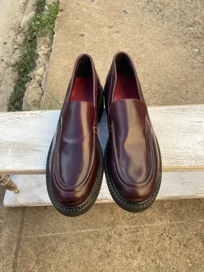 Zapatos de cuero burdeos talla 40 - miniatura 1
