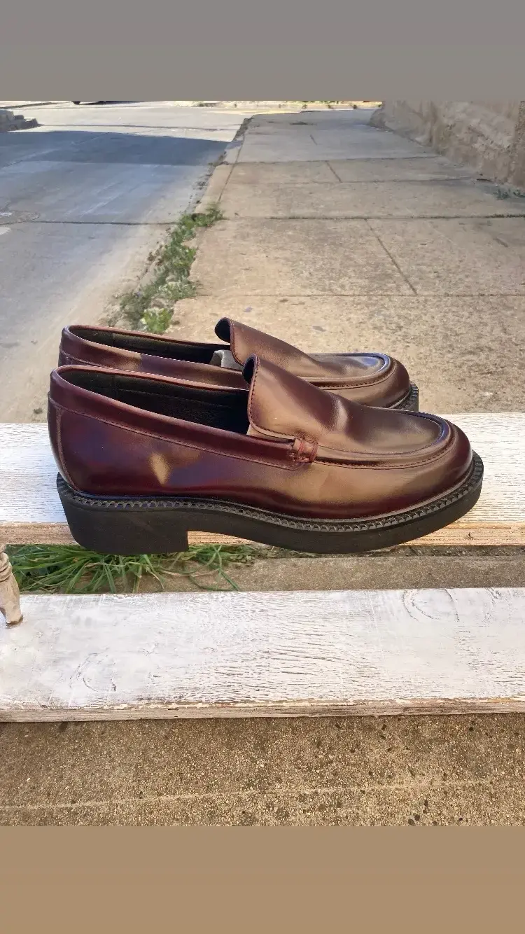 Zapatos de cuero burdeos talla 40 - 2