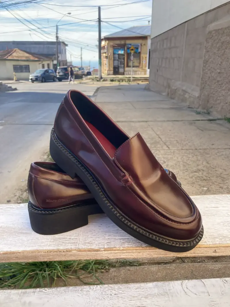 Zapatos de cuero burdeos talla 40 - 3