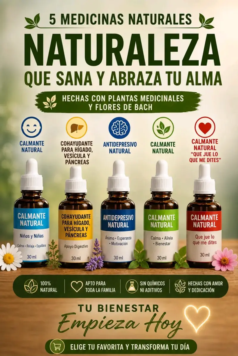 Set de 5 medicinas naturales 30ml