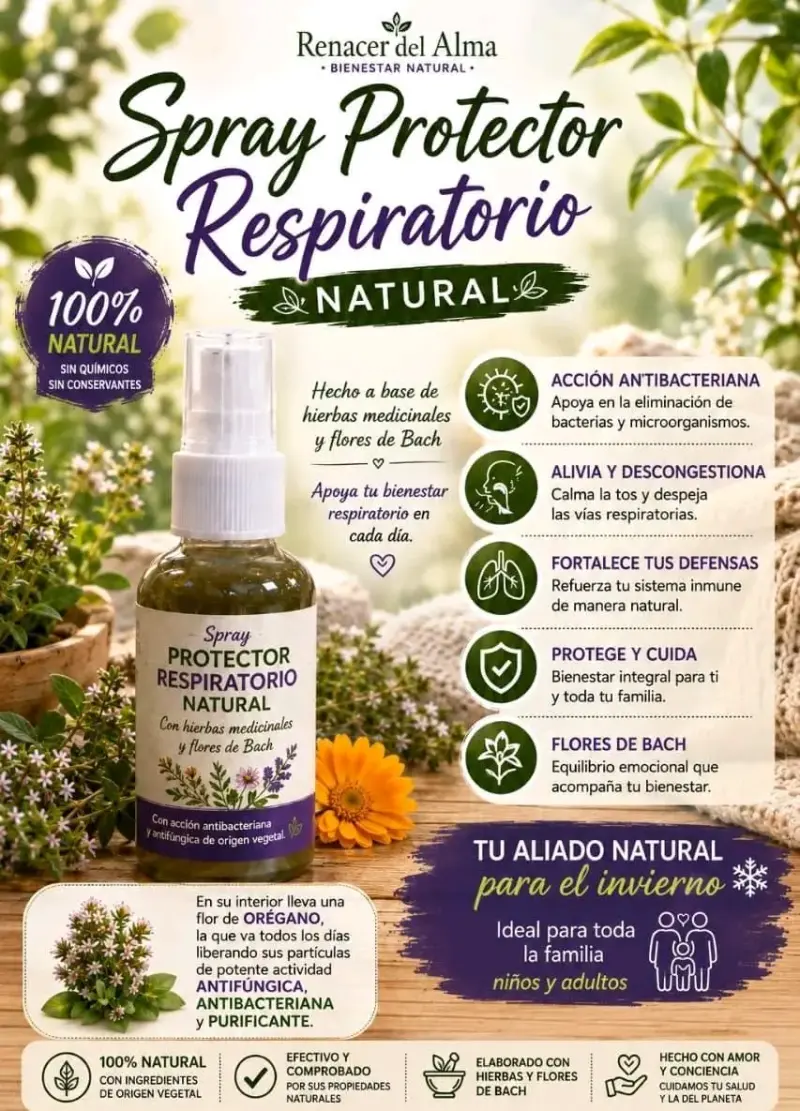 Spray protector respiratorio natural
