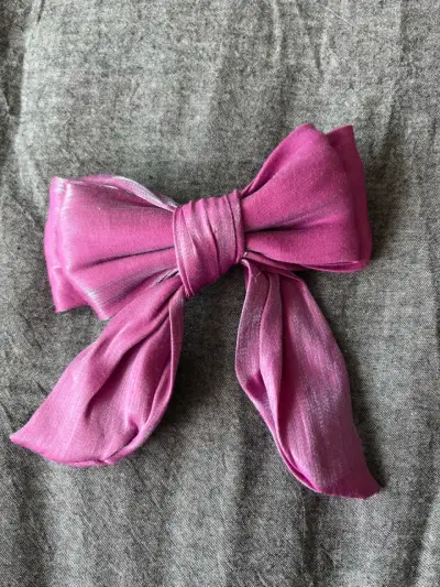 Lazo de tela para el pelo  morado  elegante - miniatura 2
