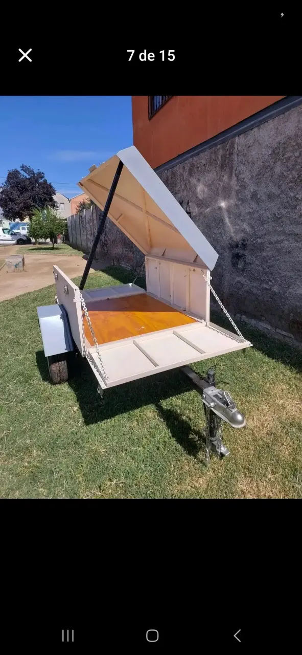 Carro de arrastre con tapa abatible - 1