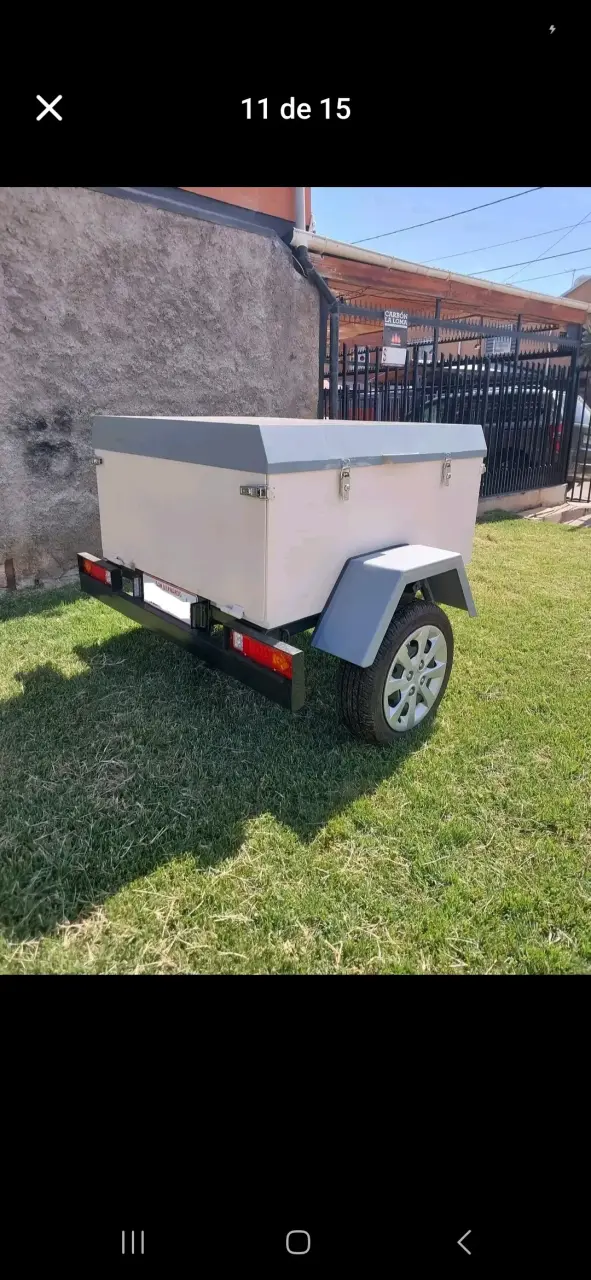Carro de arrastre con tapa abatible - 2