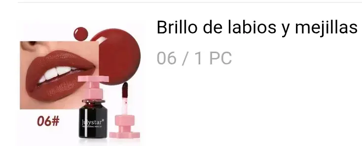 Brillo de labios y mejillas Juystar rojo