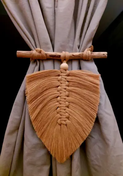 Sujeta cortinas de macramé artesanal - miniatura 1